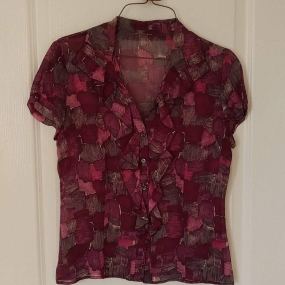 ClearanceAnn Taylor Semi-Sheer Silk Blouse